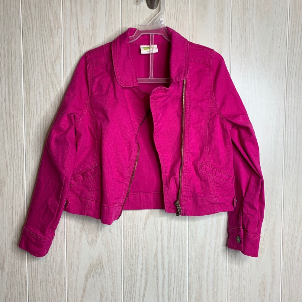 Crazy 8 Pink Denim Jacket Size 7/8 (M)